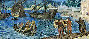 Перенесение свв. мощей апостола Фомы в Ортону с острова Хиос